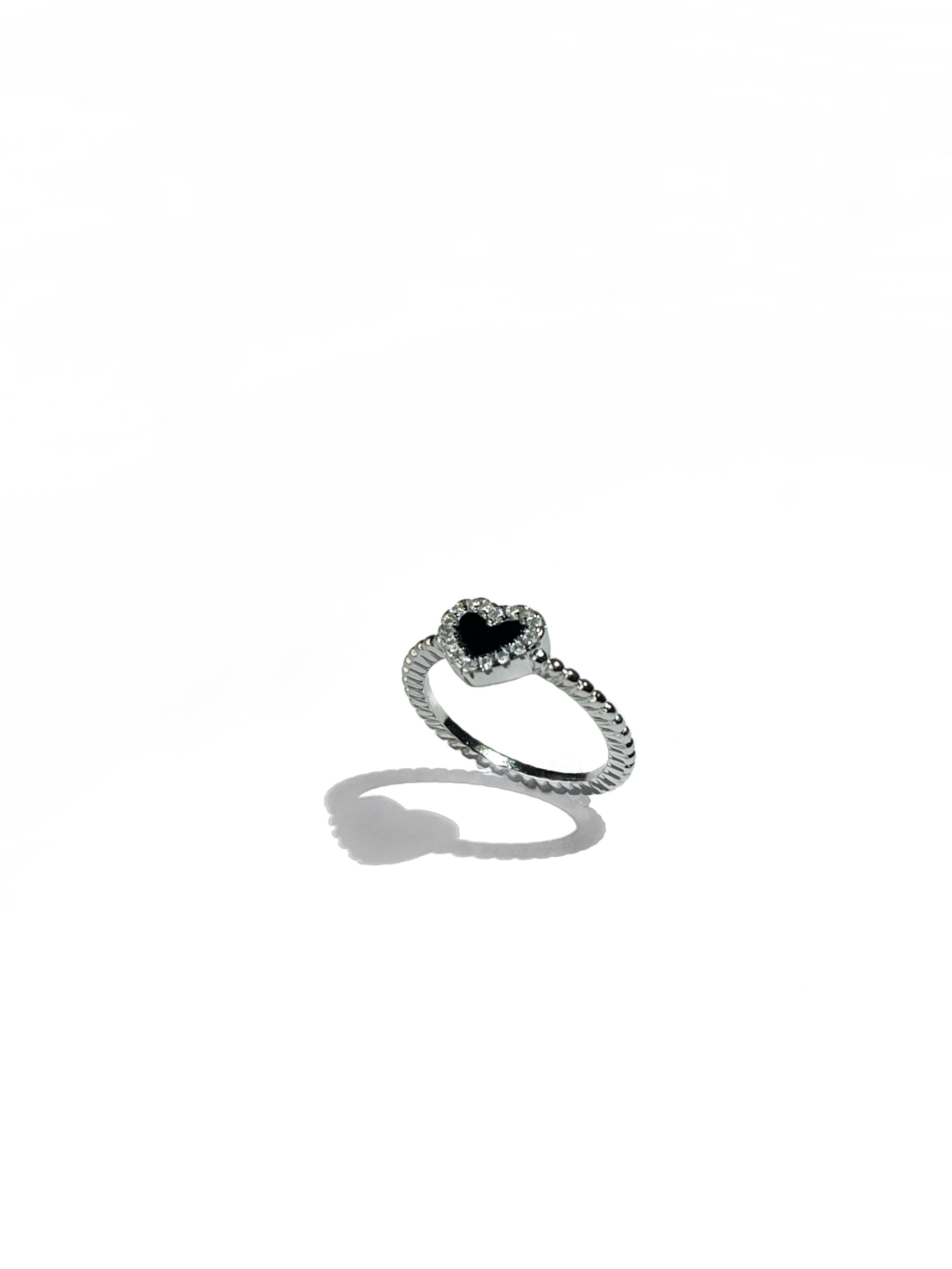Avyrah Black Heart Ring For Her