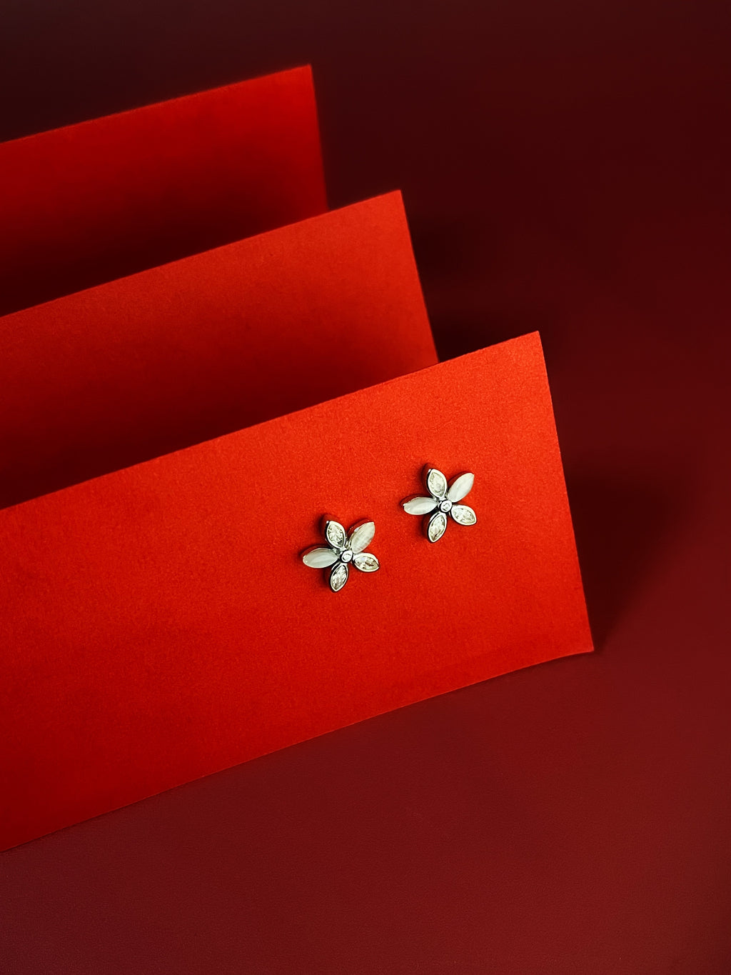 Zareen Silver Studs