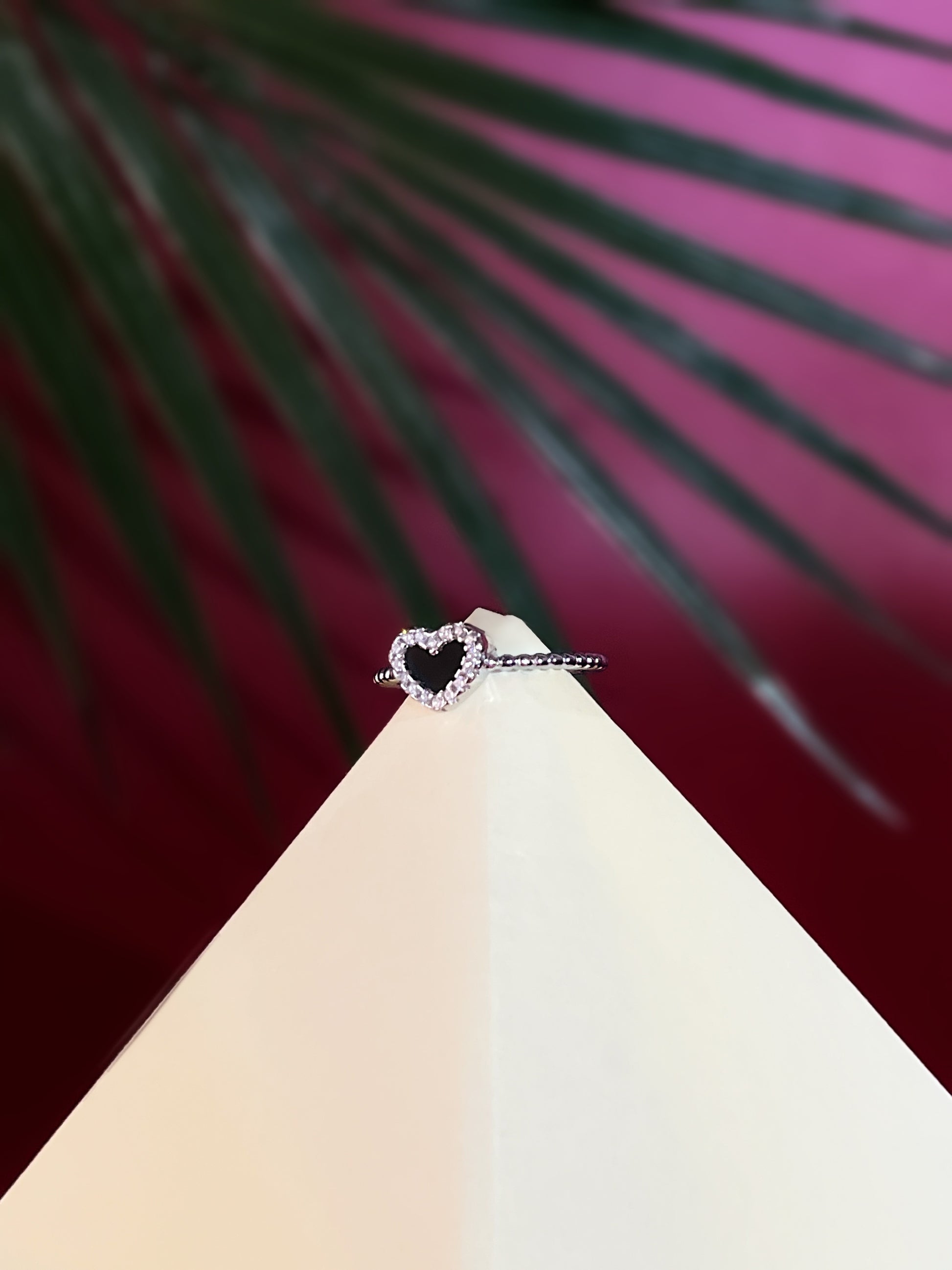 Avyrah Black Heart Ring For Her