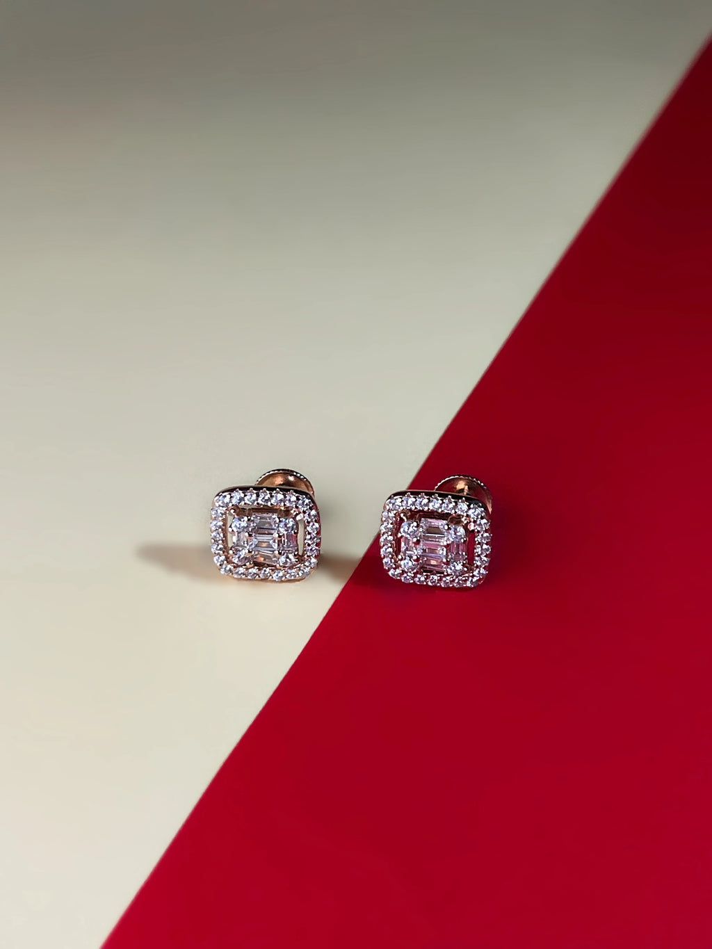 Lunira Rose Gold Studs
