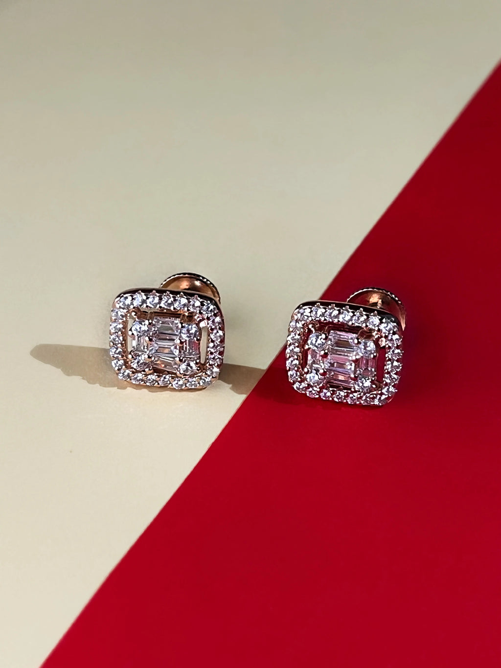 Lunira Rose Gold Studs