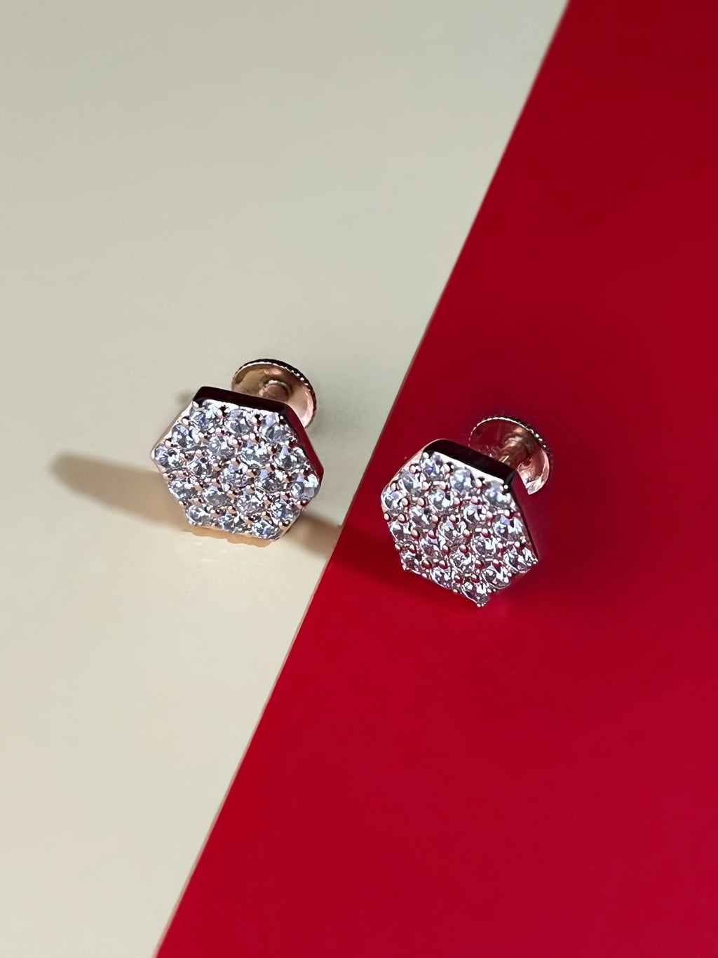 Miraya Rose Gold Studs