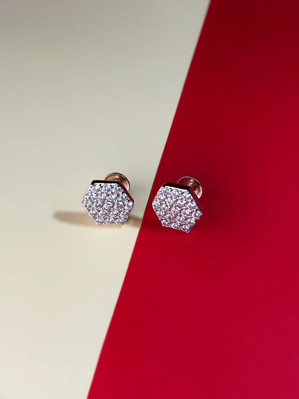 Miraya Rose Gold Studs