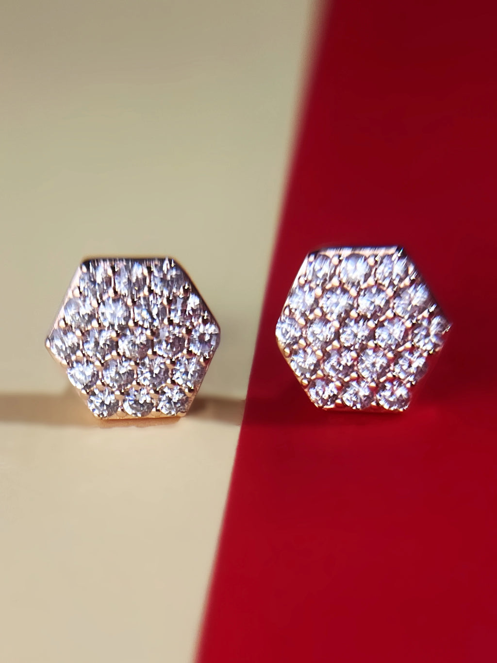 Miraya Rose Gold Studs